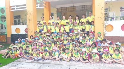 Thăm trường tiểu học Đồng Mai II của các bé 4, 5 tuổi khu B trường MN Đồng Dương